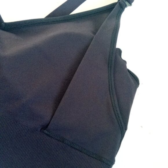 Reebok Studio Maternity Nursing Sports Bra Medium Support Removable Pad Black XL - Picture 9 of 15